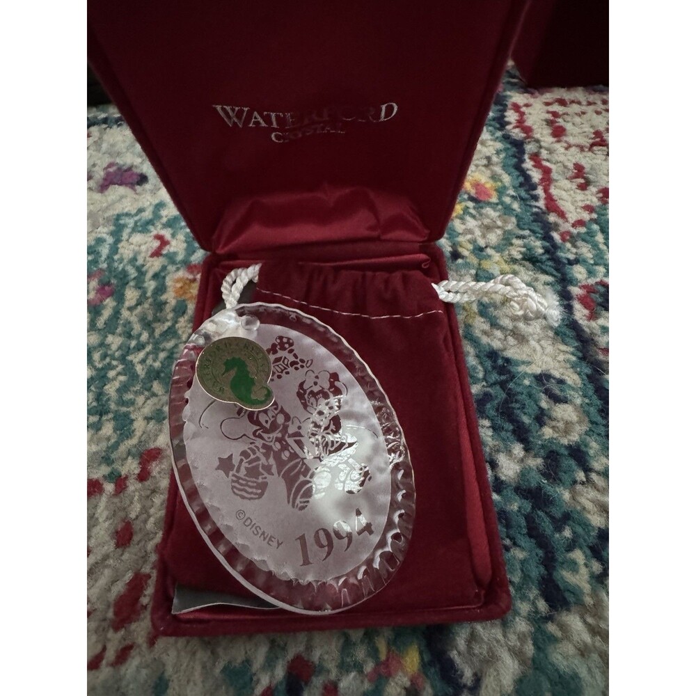Disney 1994 Waterford Christmas Ornament Mickey Mouse Minnie Mouse‎
